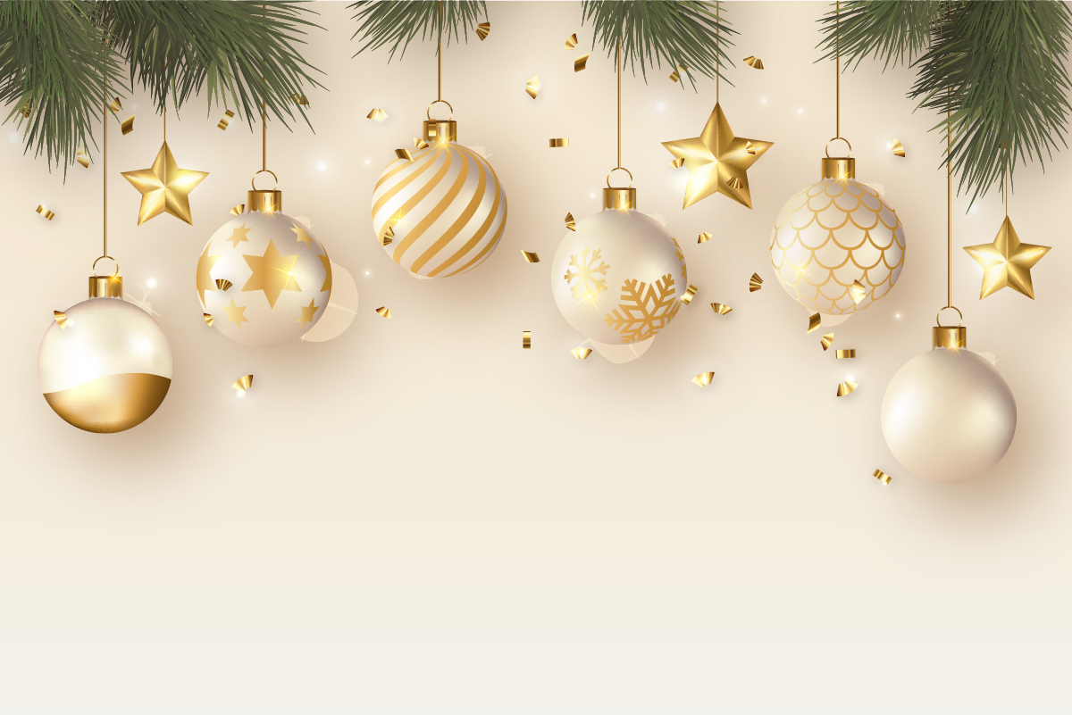 background elegant christmas balls ornaments